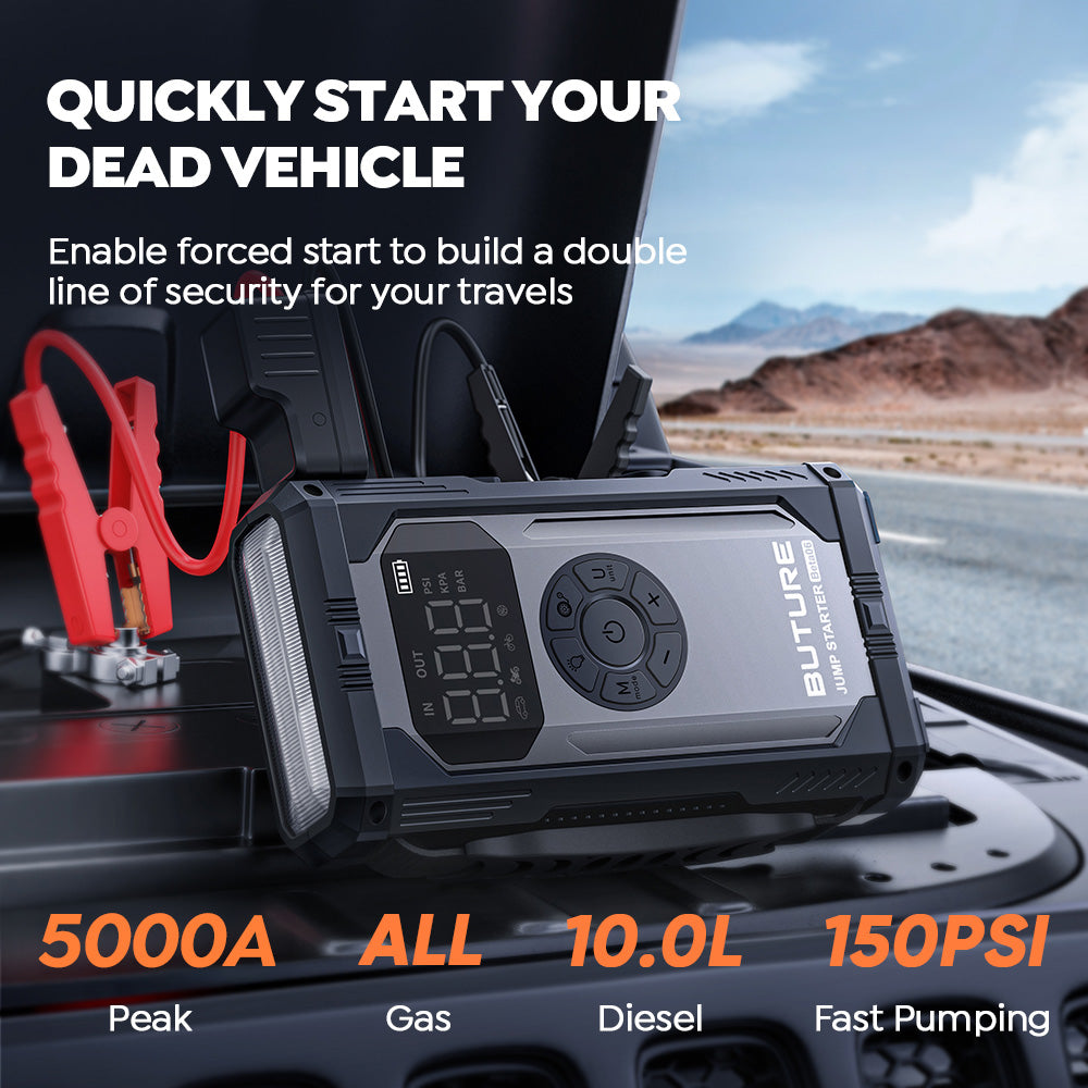 Buture Beta06 Car Jump Starter 5000A with Air Compressor