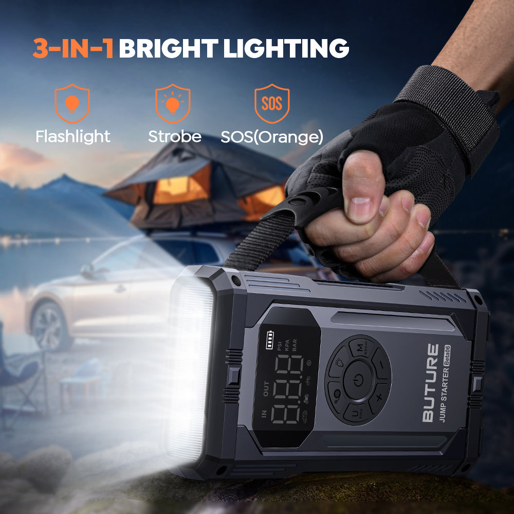 Buture Beta06 Car Jump Starter 5000A with Air Compressor