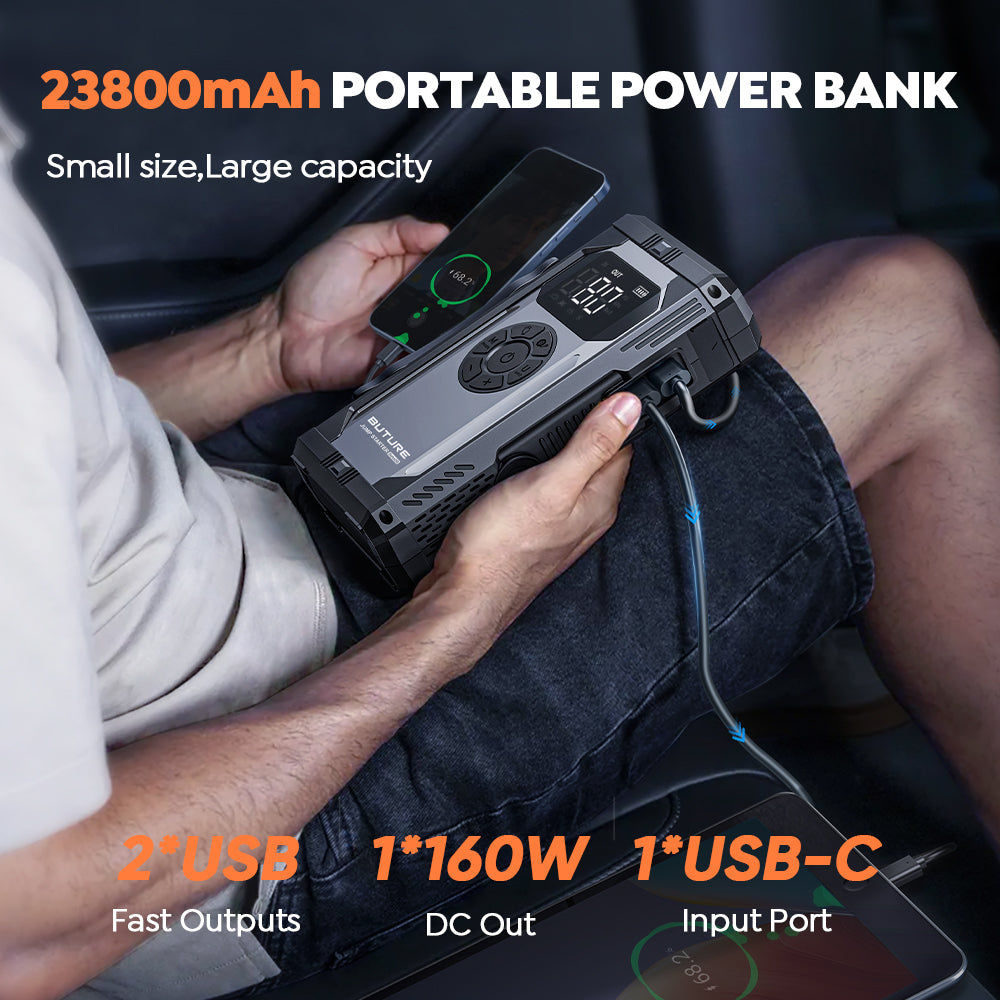 Buture Beta06 Car Jump Starter 5000A with Air Compressor